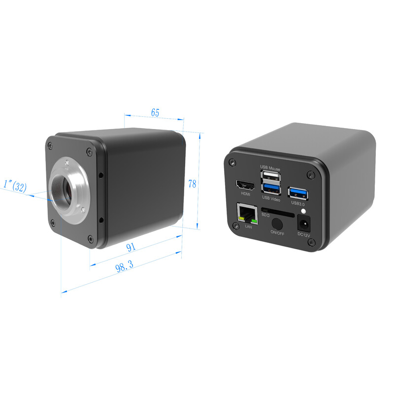 ToupTek Camera ToupCam X8CAM4K 16MPA, colour, CMOS, 1/1.1", 2.4 µm, 60 fps, 16 MP, HDMI/LAN/USB