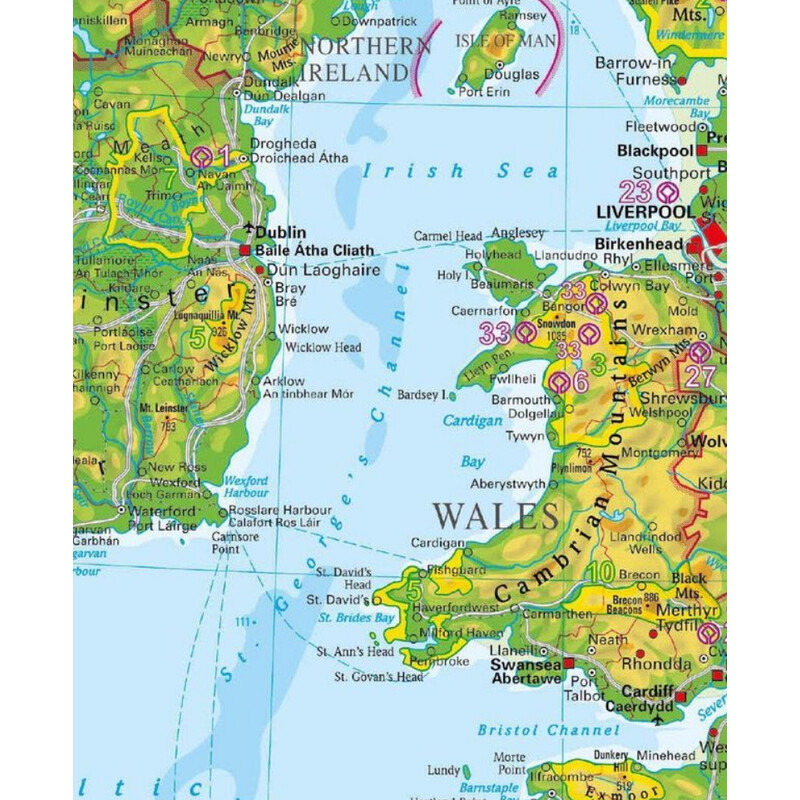 Stiefel Map The British Isles and Ireland (68 x 98 cm)