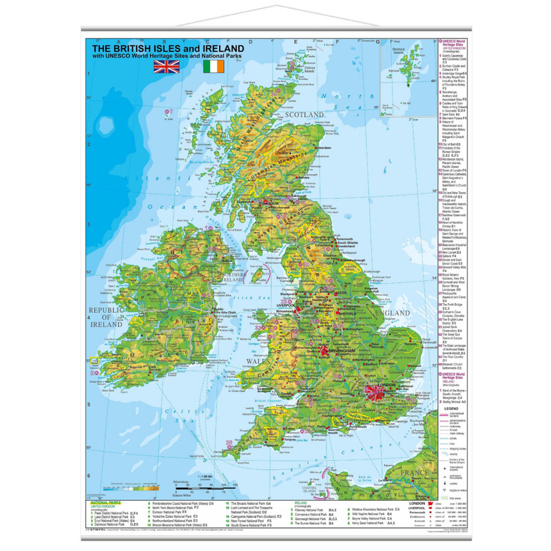 Stiefel Map The British Isles and Ireland (68 x 98 cm)