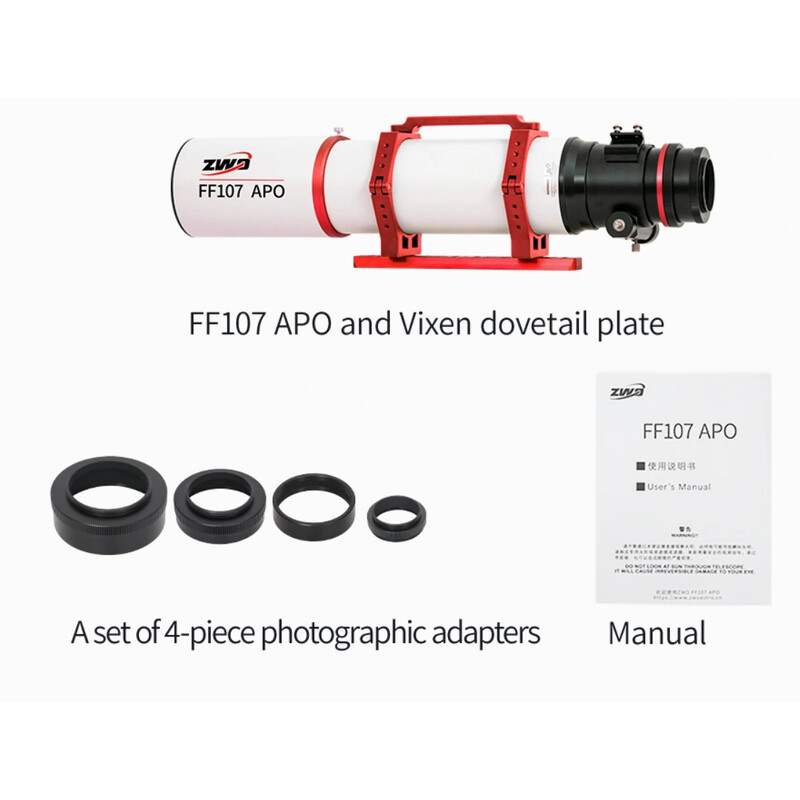 ZWO Apochromatic refractor AP 107/749 FF107