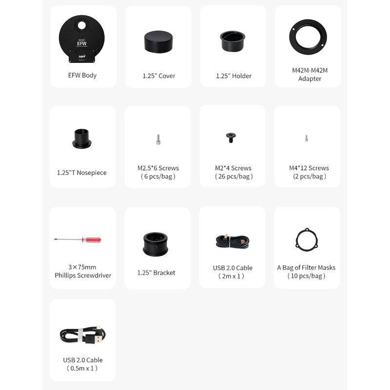 ZWO Filter wheel EFW 8x 1.25"