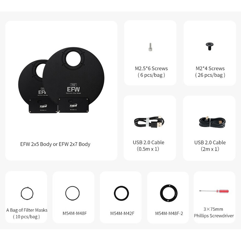 ZWO Filter wheel EFW 5x 2"