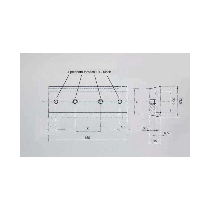 APM Dovetail rail Deluxe 150mm