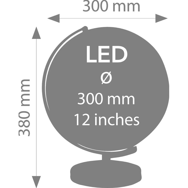 TROIKA Stellar Light Touch Globe 30 cm