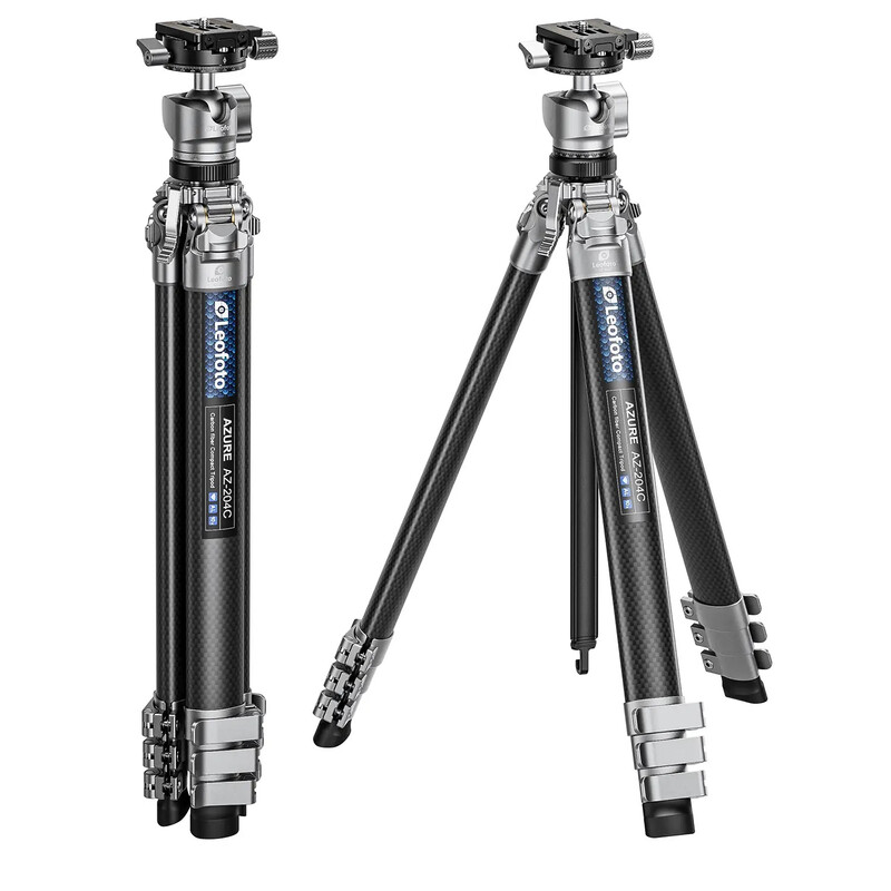 Leofoto Carbon tripod AZ-204C+LH-25R Azure Half Silver