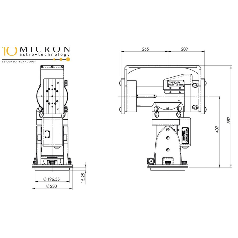 10Micron Mount AZ 2000 HPS Combi