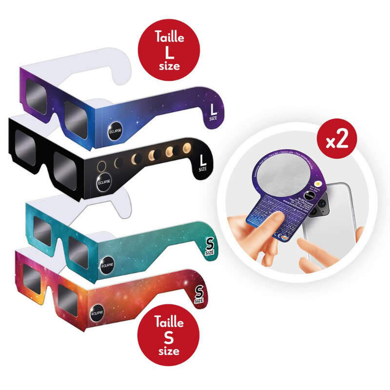 Buki Solar eclipse glasses Sonnenfinsternis-Brille Family Pack