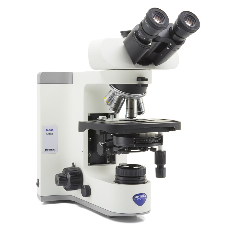 Optika Microscope B-810LD4, trino, HF, FL, infinity, plan, 40–1000x, LED, blue & green LED filter cube