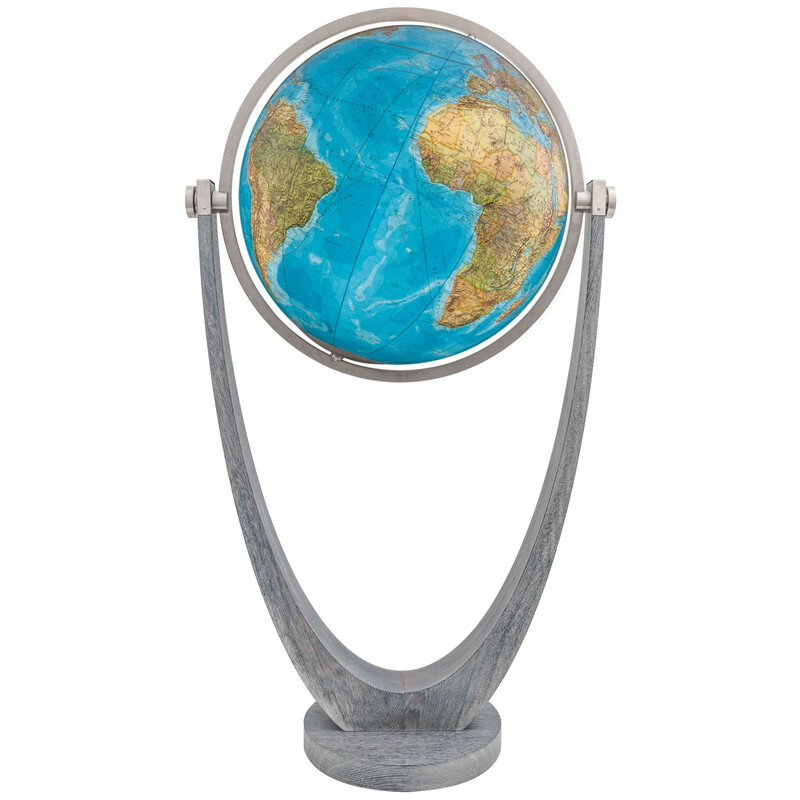 Columbus Floor globe Duo Oak / Stainless Steel 60 cm