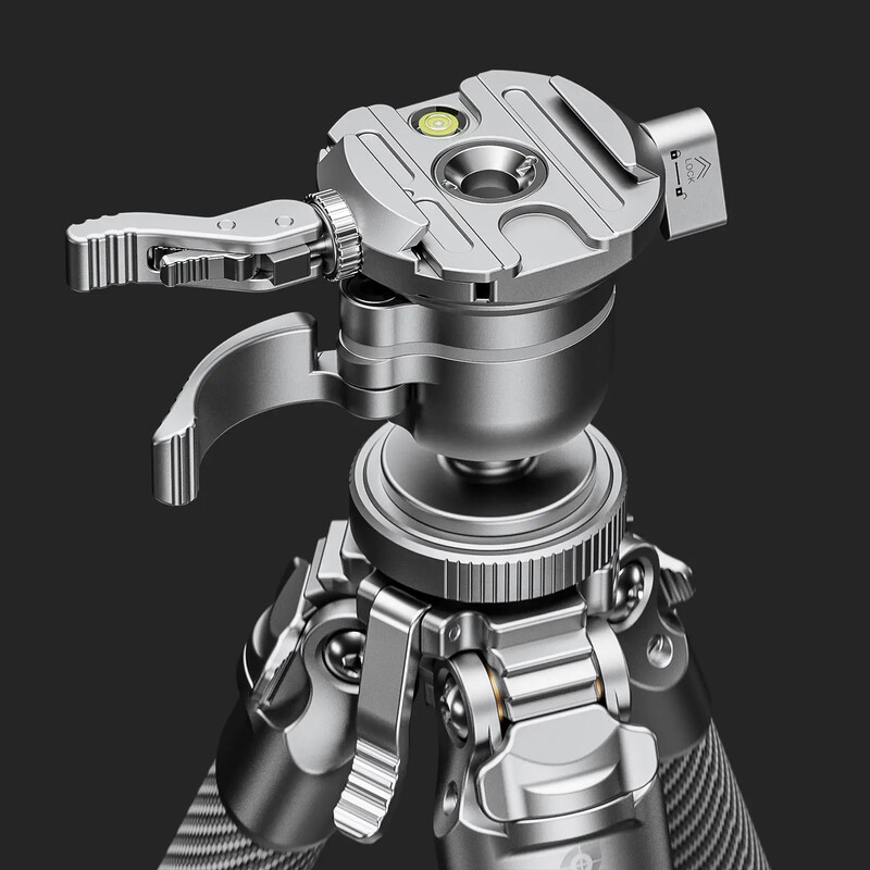 Leofoto Carbon tripod AZ-204C+LH-30R Azure Full Silver