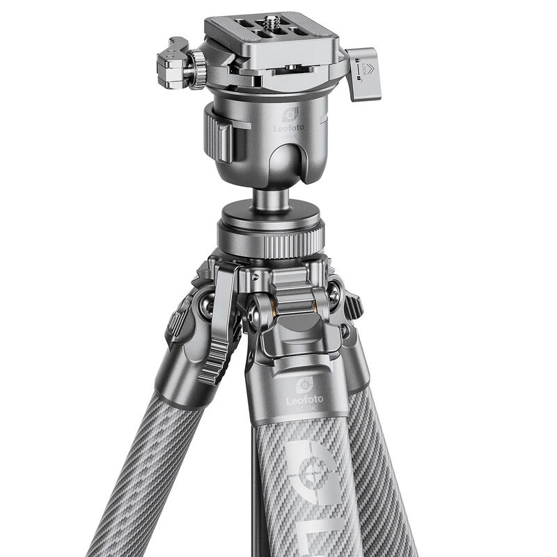 Leofoto Carbon tripod AZ-204C+LH-30R Azure Full Silver