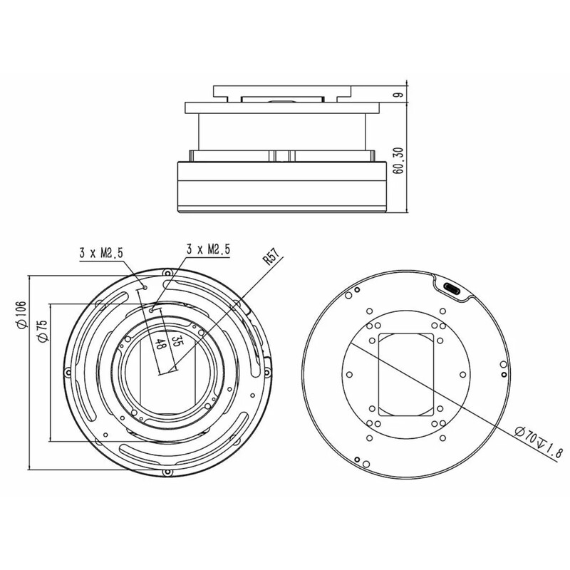 Wanderer Astro Filter wheel Cube Celestron RASA 1100 & 3600
