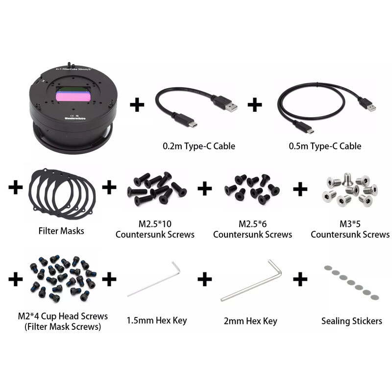 Wanderer Astro Cube filter wheel for Celestron RASA 1100 and 3600