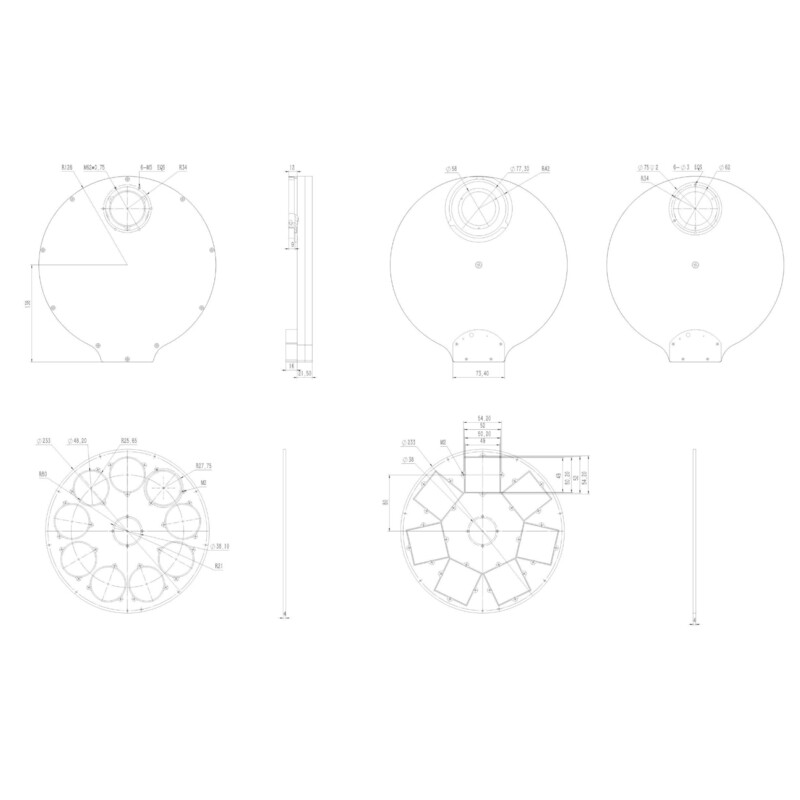 QHY Filter wheel CFW3XL 7x50x50