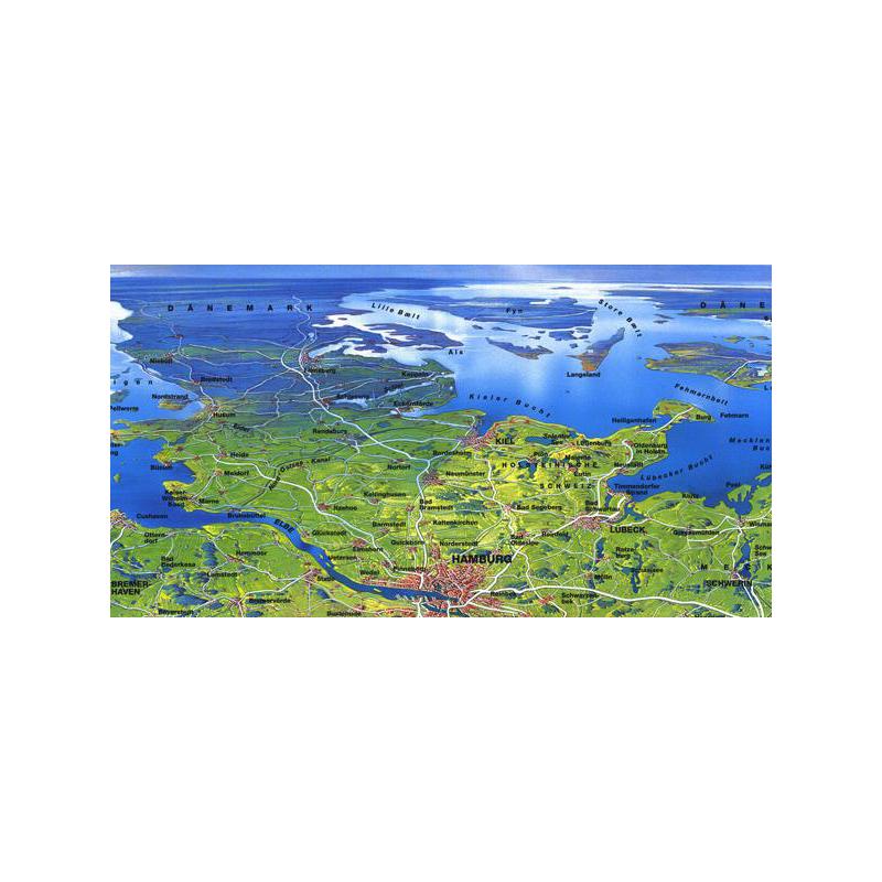 Bacher Verlag Map Original MAIR large panorama of Germany